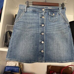 Gap 1969: Denim Skirt Size 28 Button Down Denim A-Line